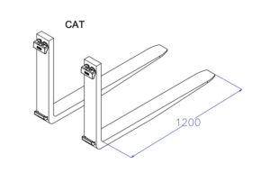 Fork Tynes to suit CAT 125x50x1200mm long