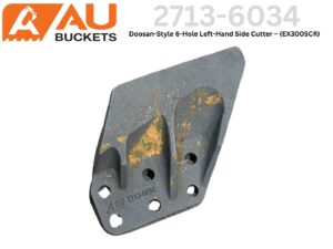 2713-6034 - Doosan-Style 6-Hole Left-Hand Side Cutter – (EX300SCL)
