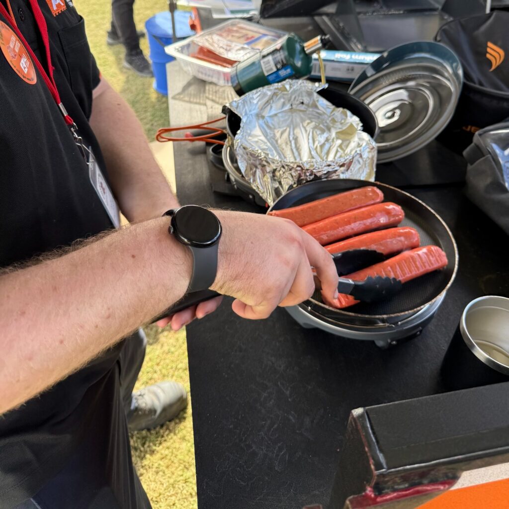 Sausage sizzle at Mullewa Muster Rodeo with AUBuckets team - AU Buckets | Excavator Buckets, Attachments, Heavy Equipment Hire and Wear Parts Sausage sizzle at Mullewa Muster Rodeo with AUBuckets team