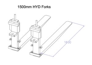 Replacement fork tynes for AU1500mm Wide Hydraulic Forks