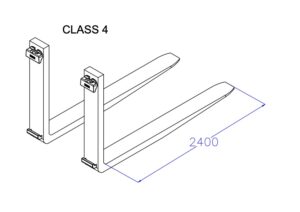 Fork Tynes Class 4. 150x65x2400mm Long