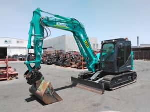 2022 KOBELCO SK85MSR-7 EXCAVATOR 8t WITH RUBBER PADS, TILTING HITCH, SET BUCKETS